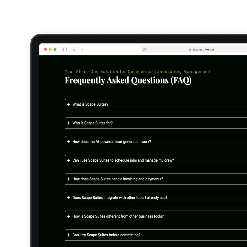 Scape Suite - Faq's Design - Gagan Sardaar